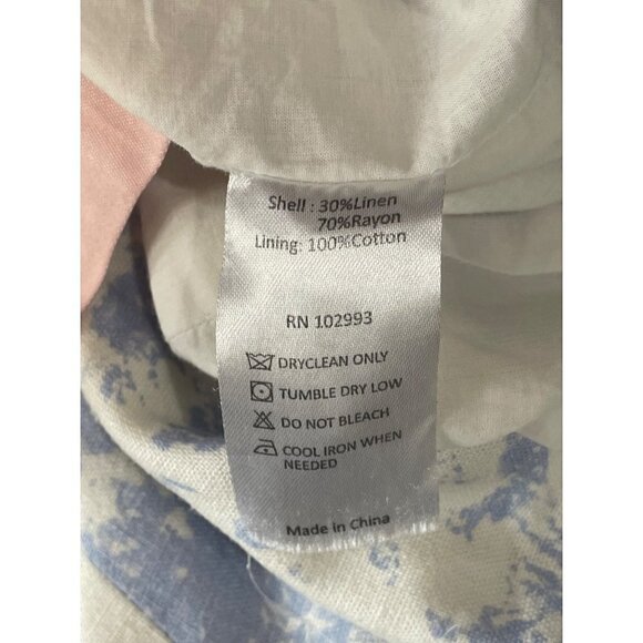 Thakoon Collective Tie Dye Pastel Blazer Jacket Blue White Womens 4 - Picture 11 of 13